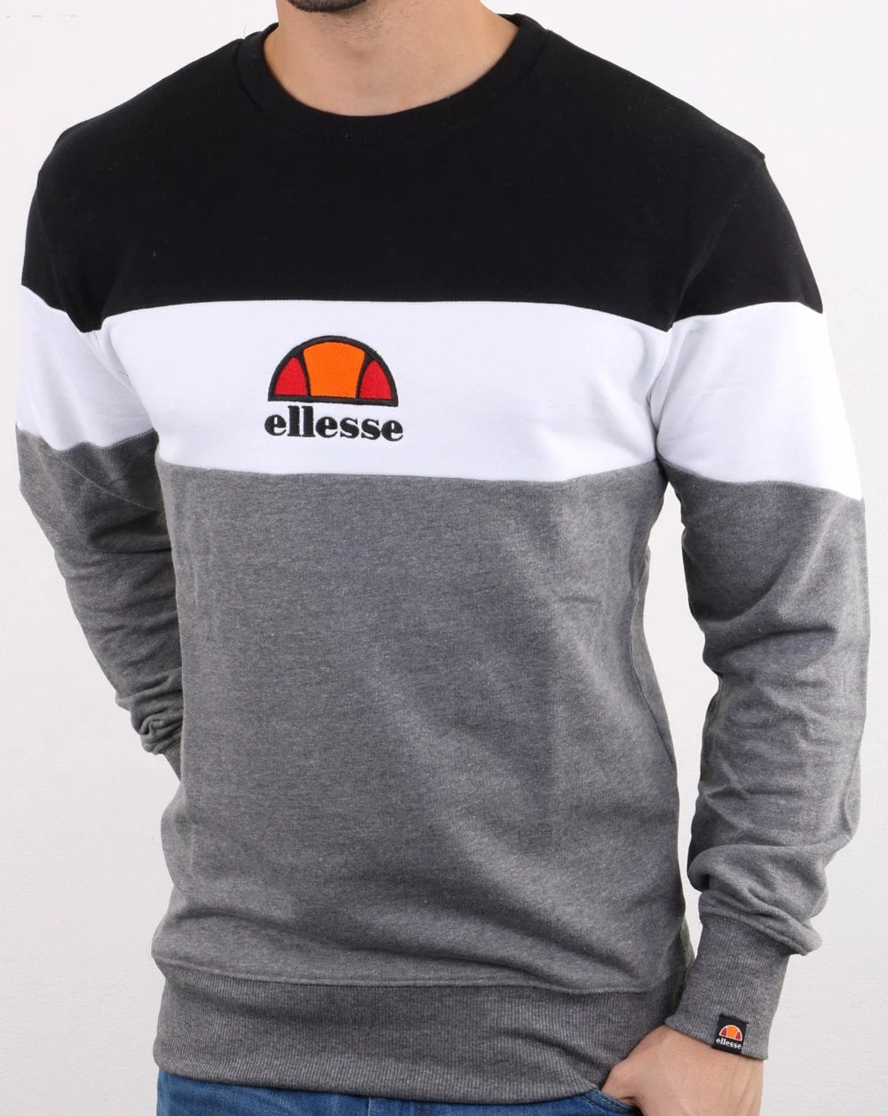 Ellesse Tri Sweatshirt Grey/white/black - Image 2