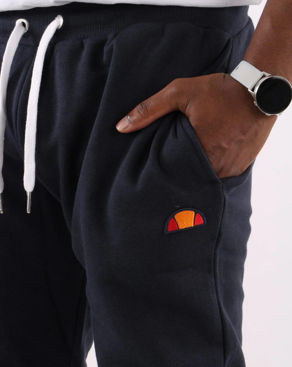 Ellesse Twin Badge Jog Pants Navy - Image 2