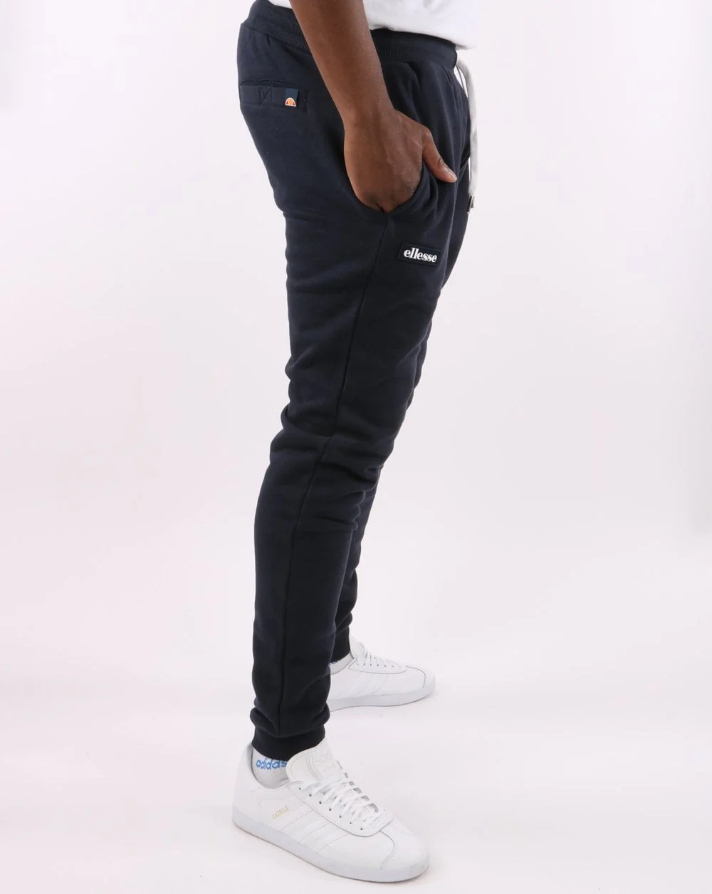 Ellesse Twin Badge Jog Pants Navy - Image 4