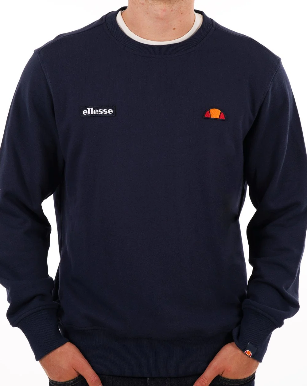 Ellesse Twin Badge Sweatshirt Navy