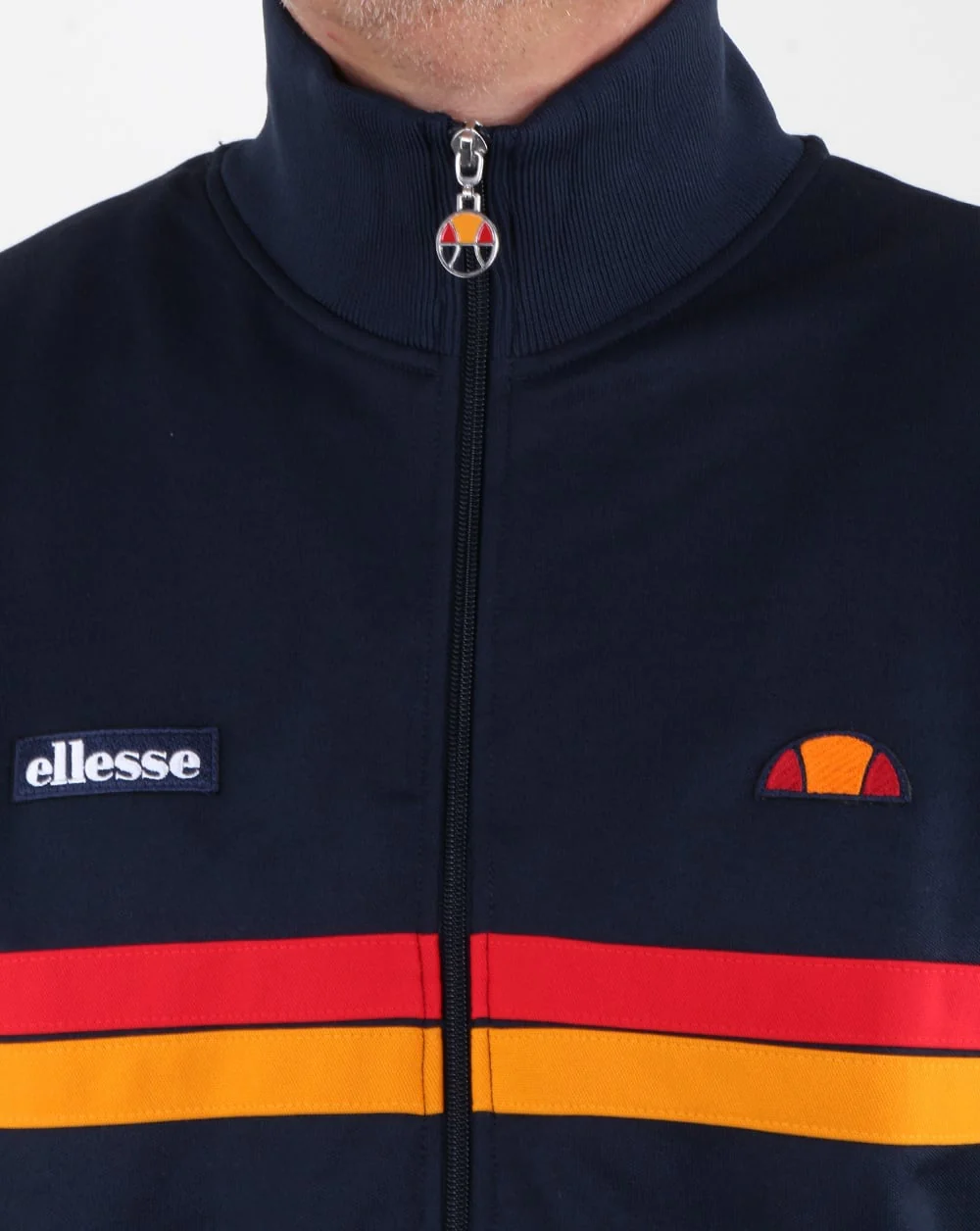 Ellesse Twin Stripe Track Top Navy - Image 3