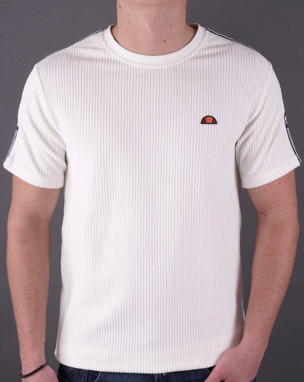 Ellesse Velour Madori T Shirt Off White - Image 3