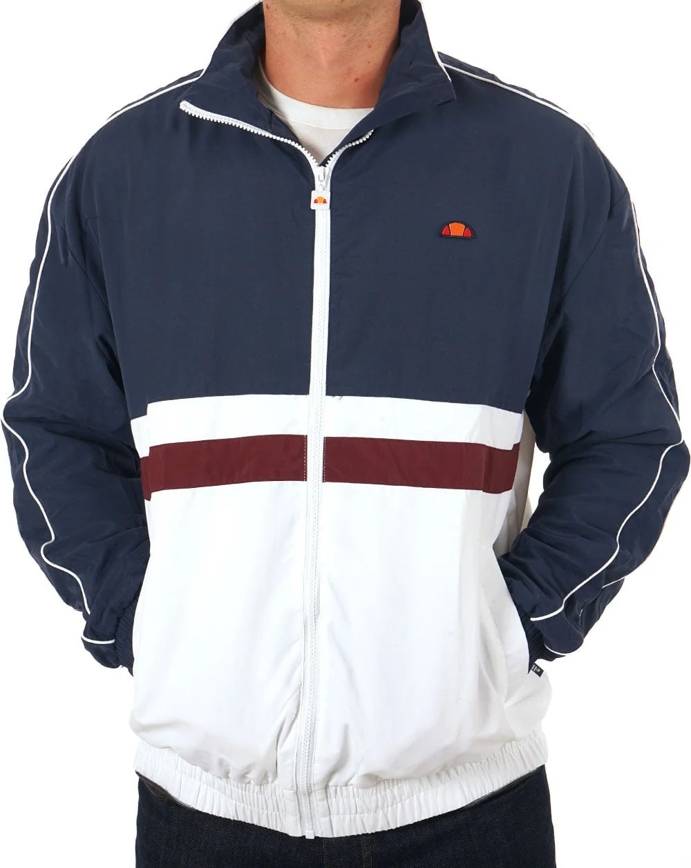 Ellesse Viaronna FZ Track Jacket Navy/White - Image 3