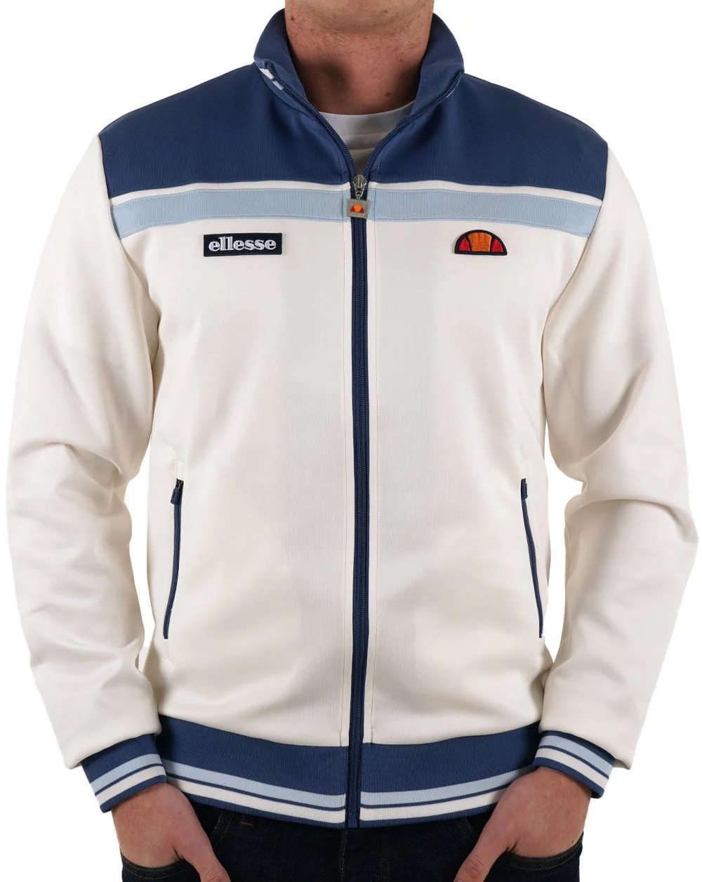 Ellesse Vignola Track Top Off White/Blue - Image 3