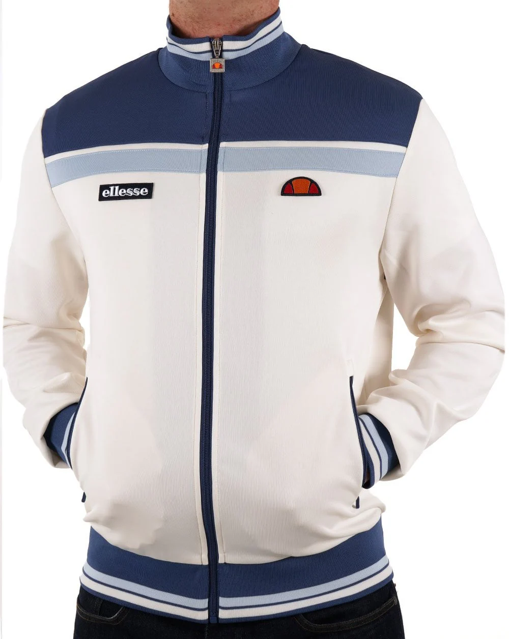 Ellesse Vignola Track Top Off White/Blue - Image 4