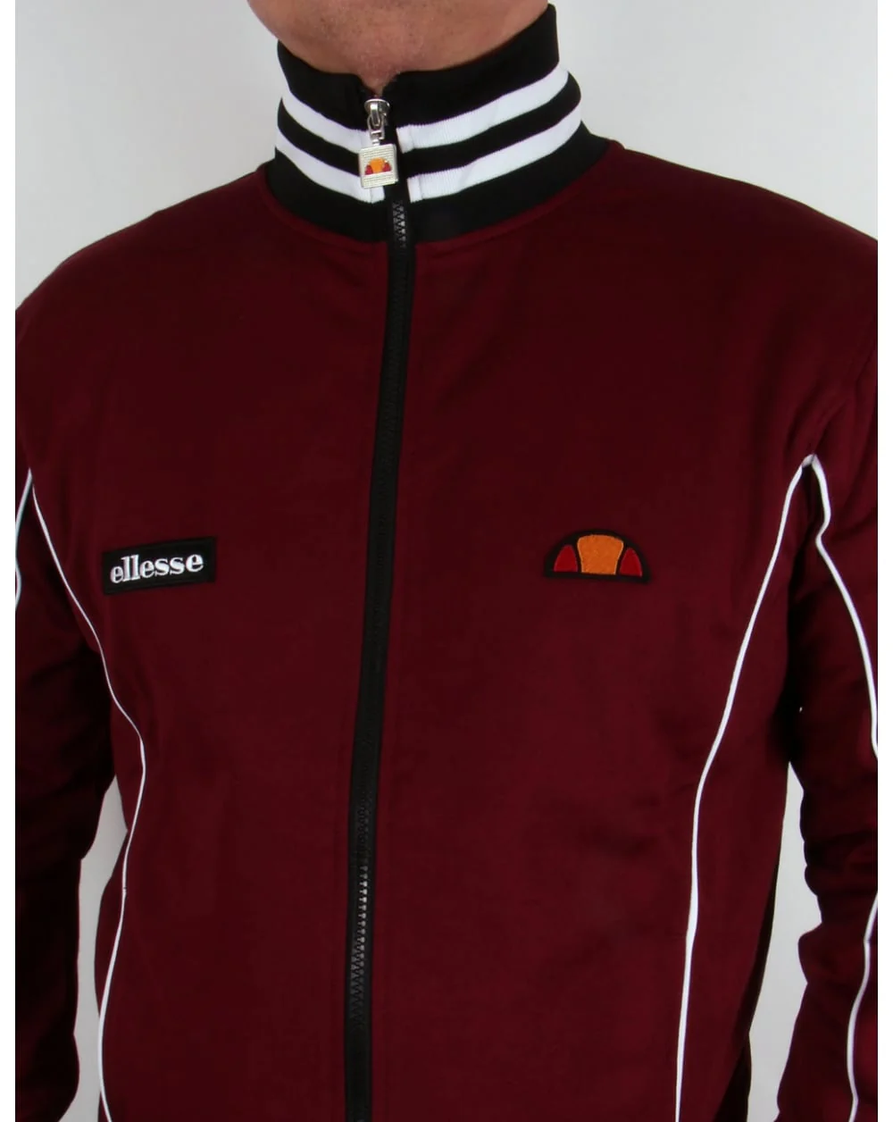 Ellesse Vilas Milan Track Top Burgundy - Image 2