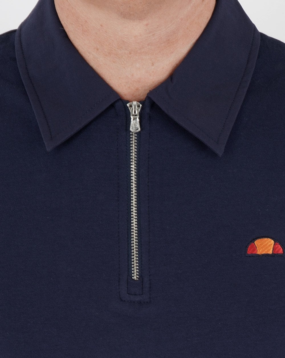 Ellesse Zip Polo Shirt Navy - Image 2