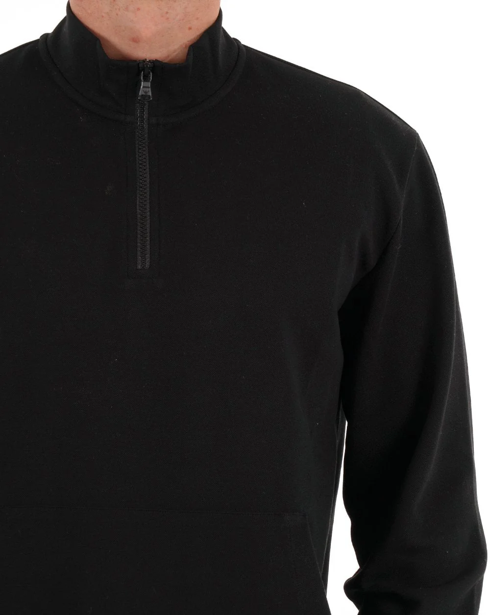 Emporio Armani 1/4 Zip Sweater Black - Image 2