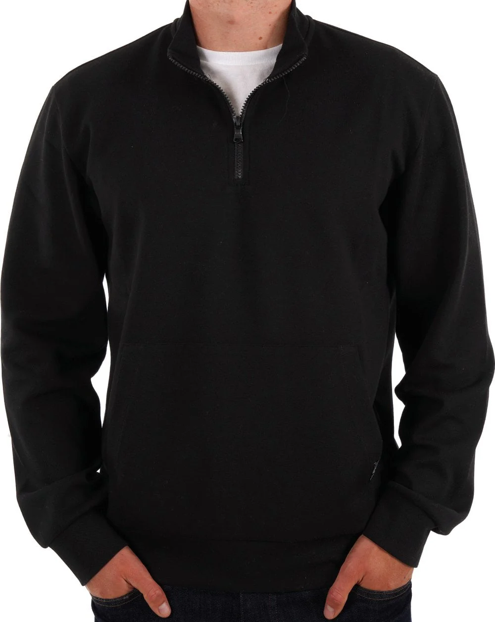 Emporio Armani 1/4 Zip Sweater Black - Image 3