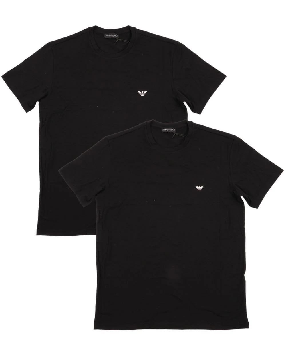 Emporio Armani 2 Pack T Shirts Black/Black