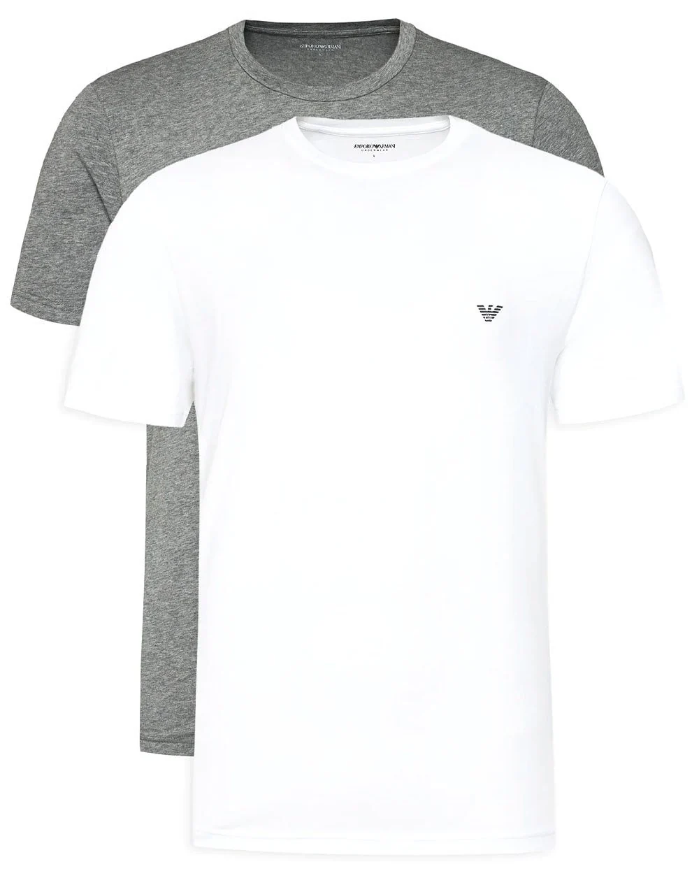 Emporio Armani 2 Pack T Shirts White/Grey