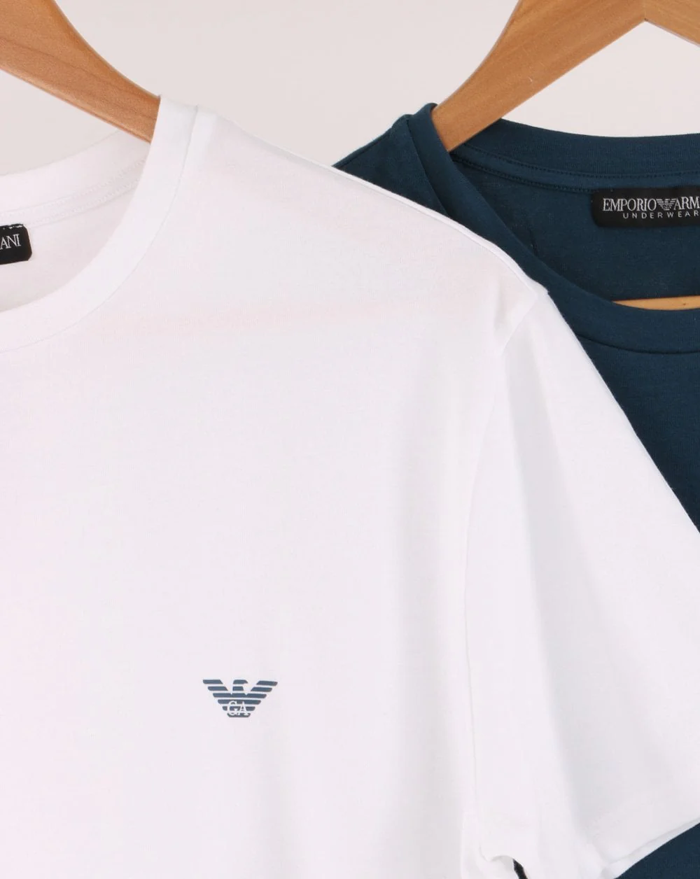 Emporio Armani 2 Pack T Shirts White/Navy - Image 2