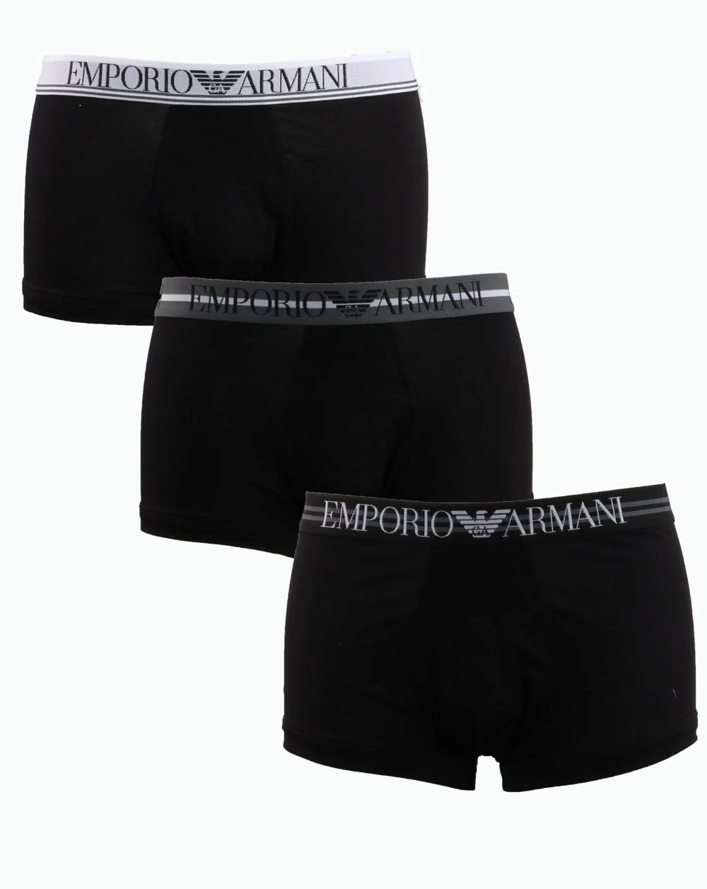 Emporio Armani 3 Pack Boxer Shorts Black