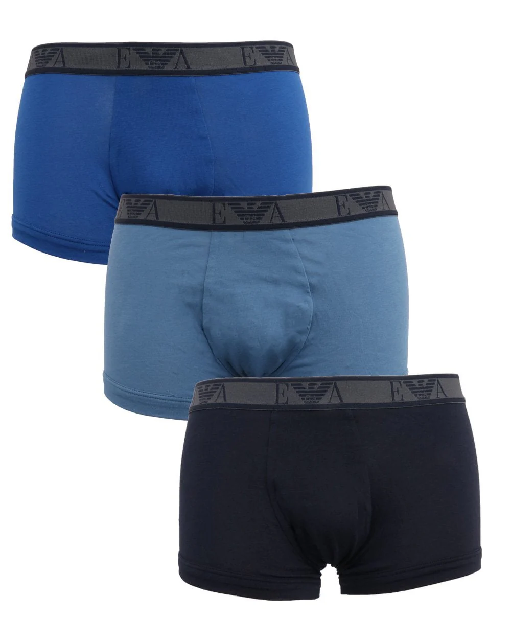 Emporio Armani 3 Pack Boxer Shorts Marine/Indigo/Royal - Image 2