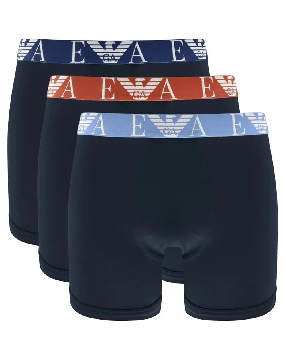 Emporio Armani 3 Pack Boxer Shorts Navy/Multi