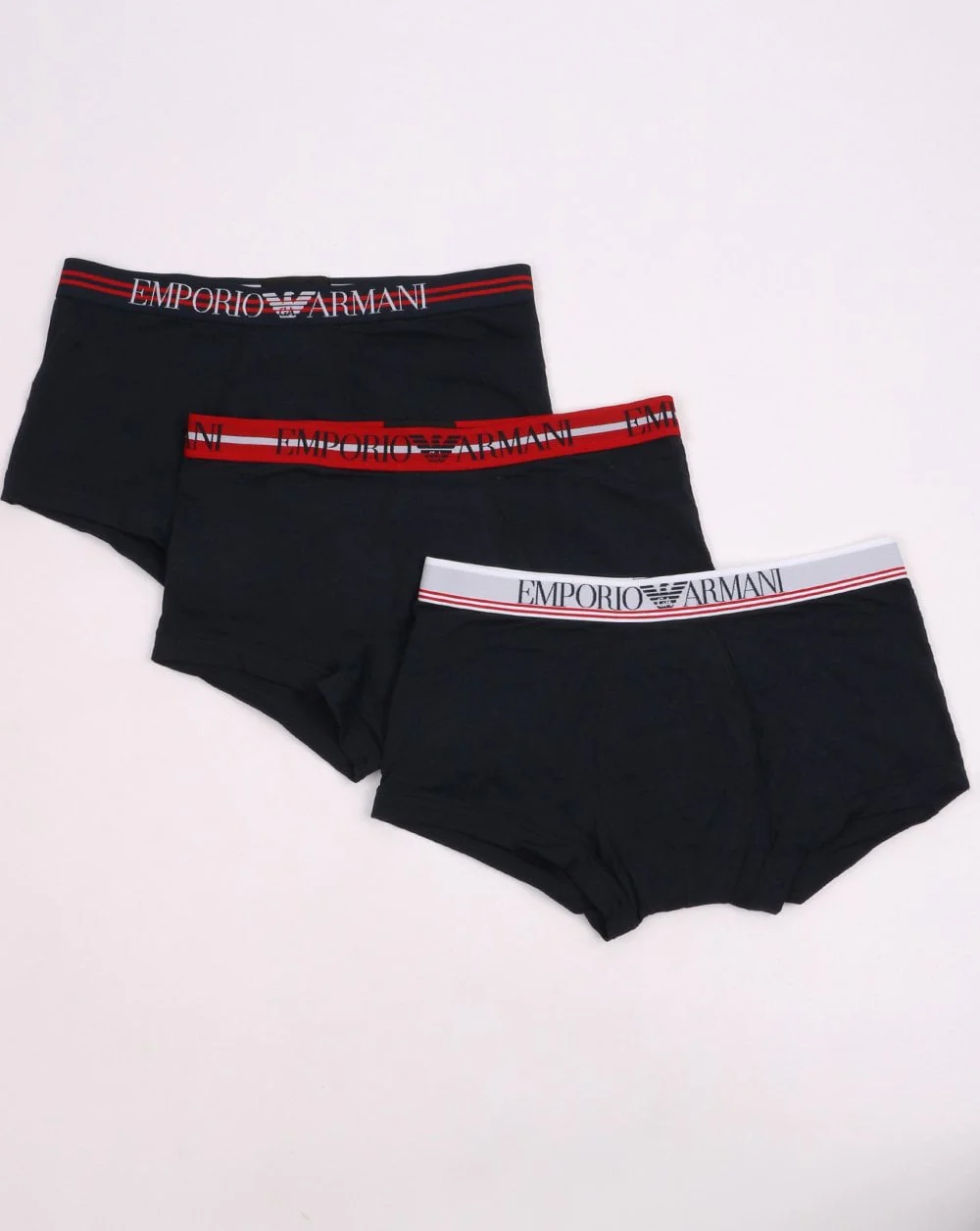 Emporio Armani 3 Pack Boxer Shorts Navy/red