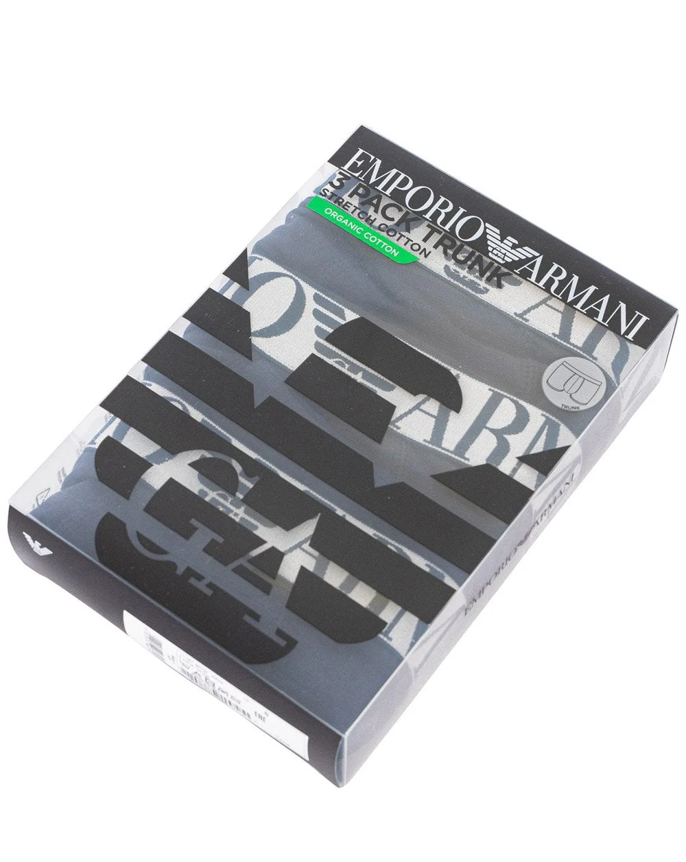 Emporio Armani 3 Pack Boxer Shorts Navy/Silver - Image 2