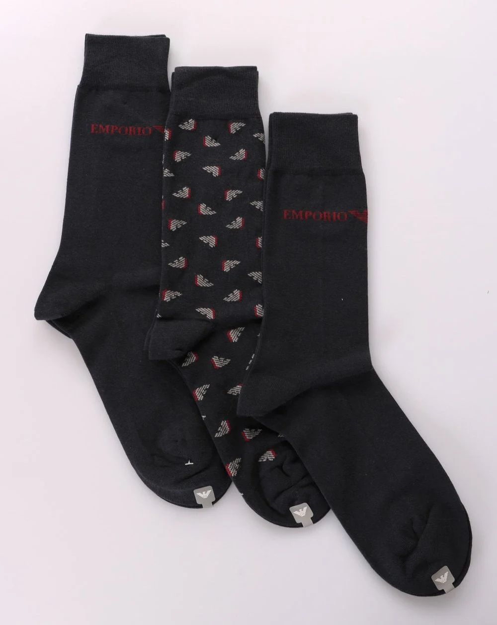 Emporio Armani 3 Pack Socks Black - Image 2