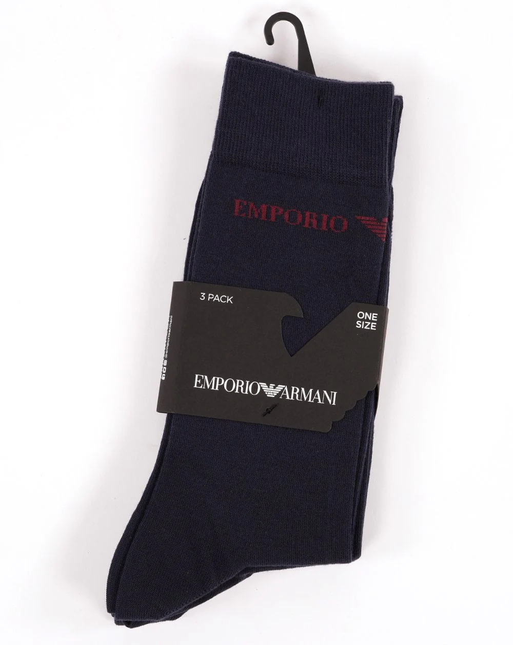 Emporio Armani 3 Pack Socks Navy/Red