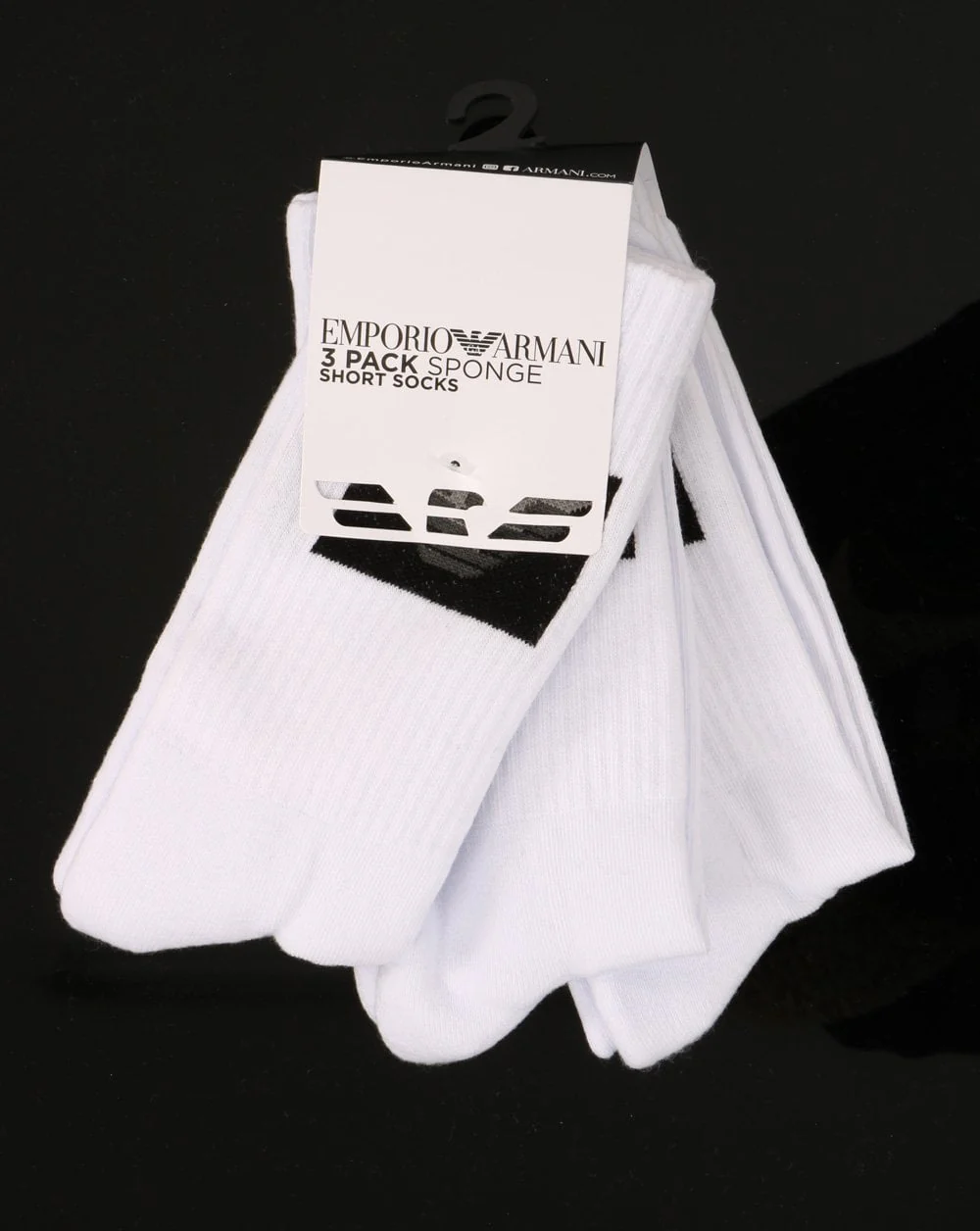Emporio Armani 3 Pack Socks White