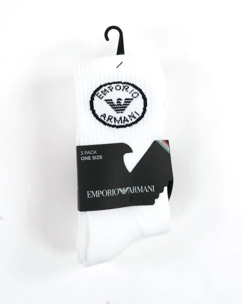 Emporio Armani 3 Pack Socks White/black - Image 2