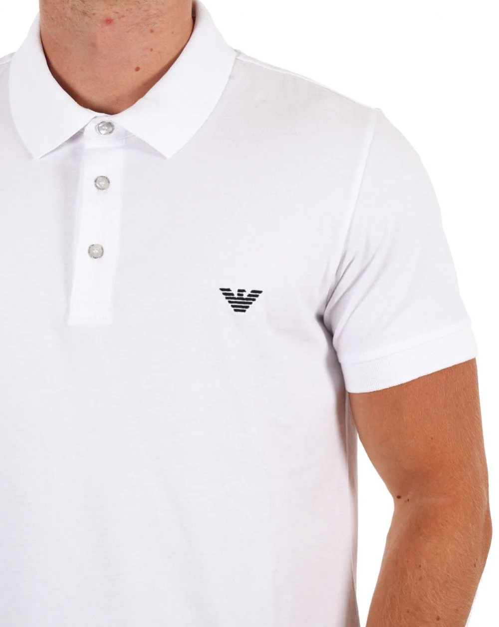 Emporio Armani Beach Polo Shirt White - Image 2