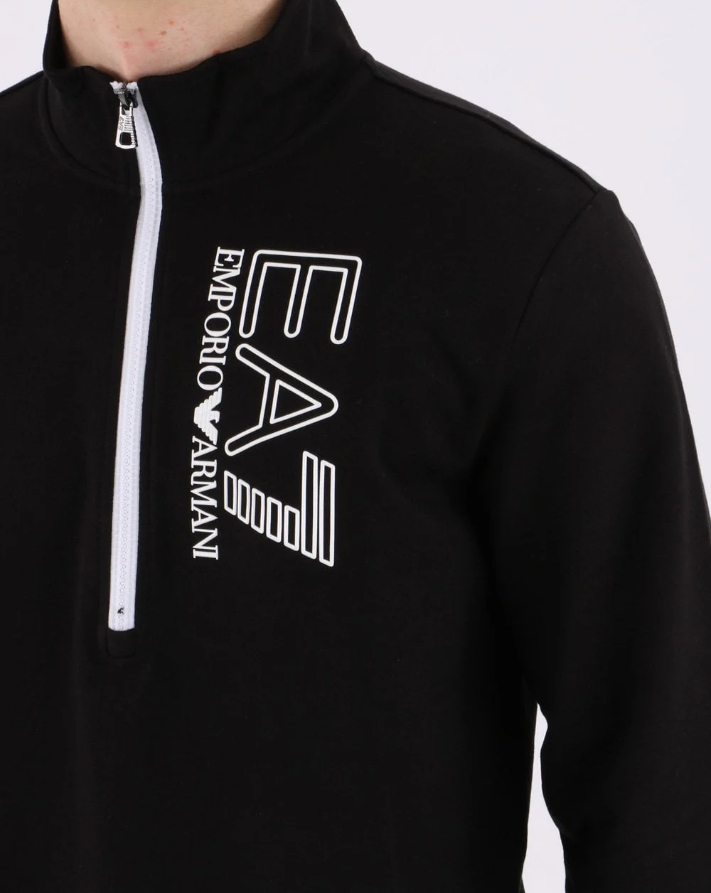 Emporio Armani EA7 1/2 Sweatshirt Black - Image 2