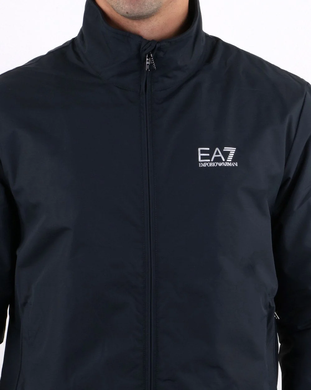 Emporio Armani Ea7 Bomber Jacket Navy/silver - Image 4