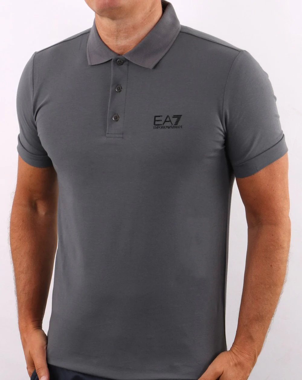 Emporio Armani EA7 Classic Polo Shirt Metal Grey