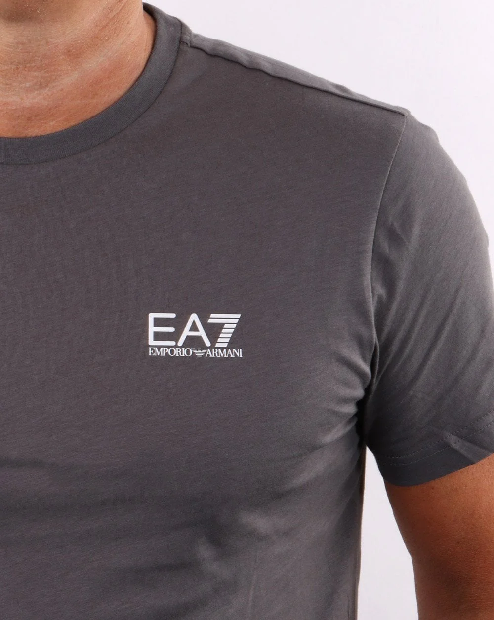 Emporio Armani EA7 Classic T Shirt Charcoal Grey - Image 2