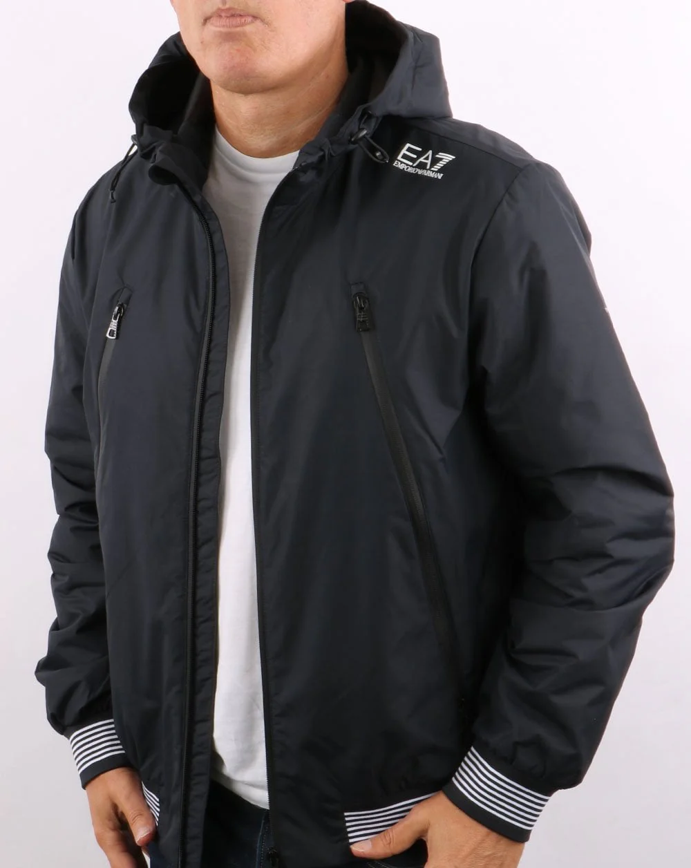 Emporio Armani EA7 Hooded Jacket Navy - Image 3