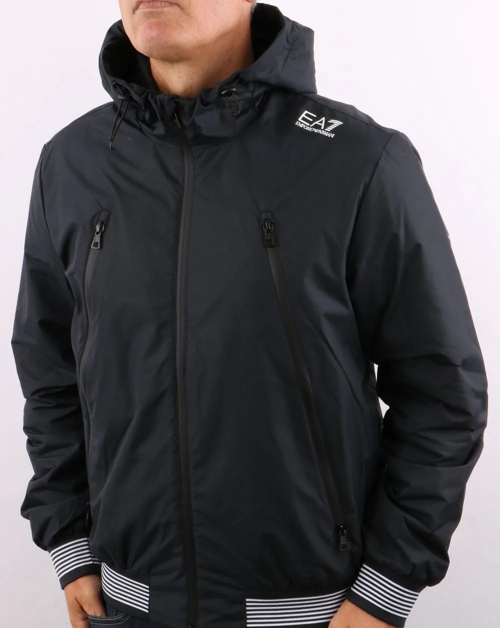 Emporio Armani EA7 Hooded Jacket Navy - Image 4