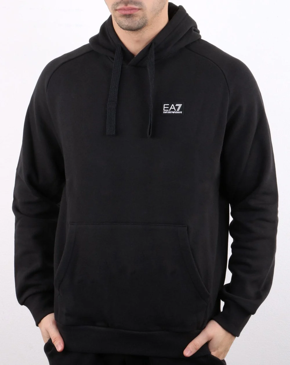 Emporio Armani EA7 Hooded Sweatshirt Black - Image 2