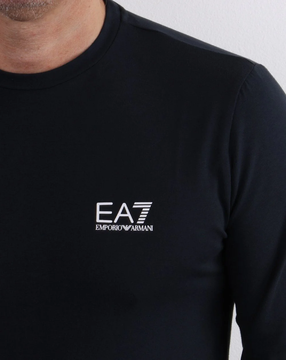 Emporio Armani EA7 Long Sleeve T Shirt Navy - Image 2