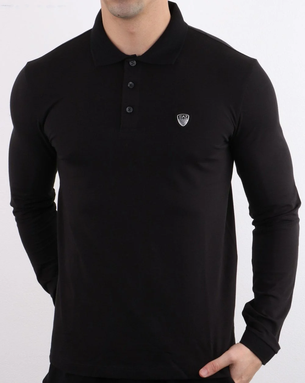 Emporio Armani EA7 Polo Shirt Black - Image 2