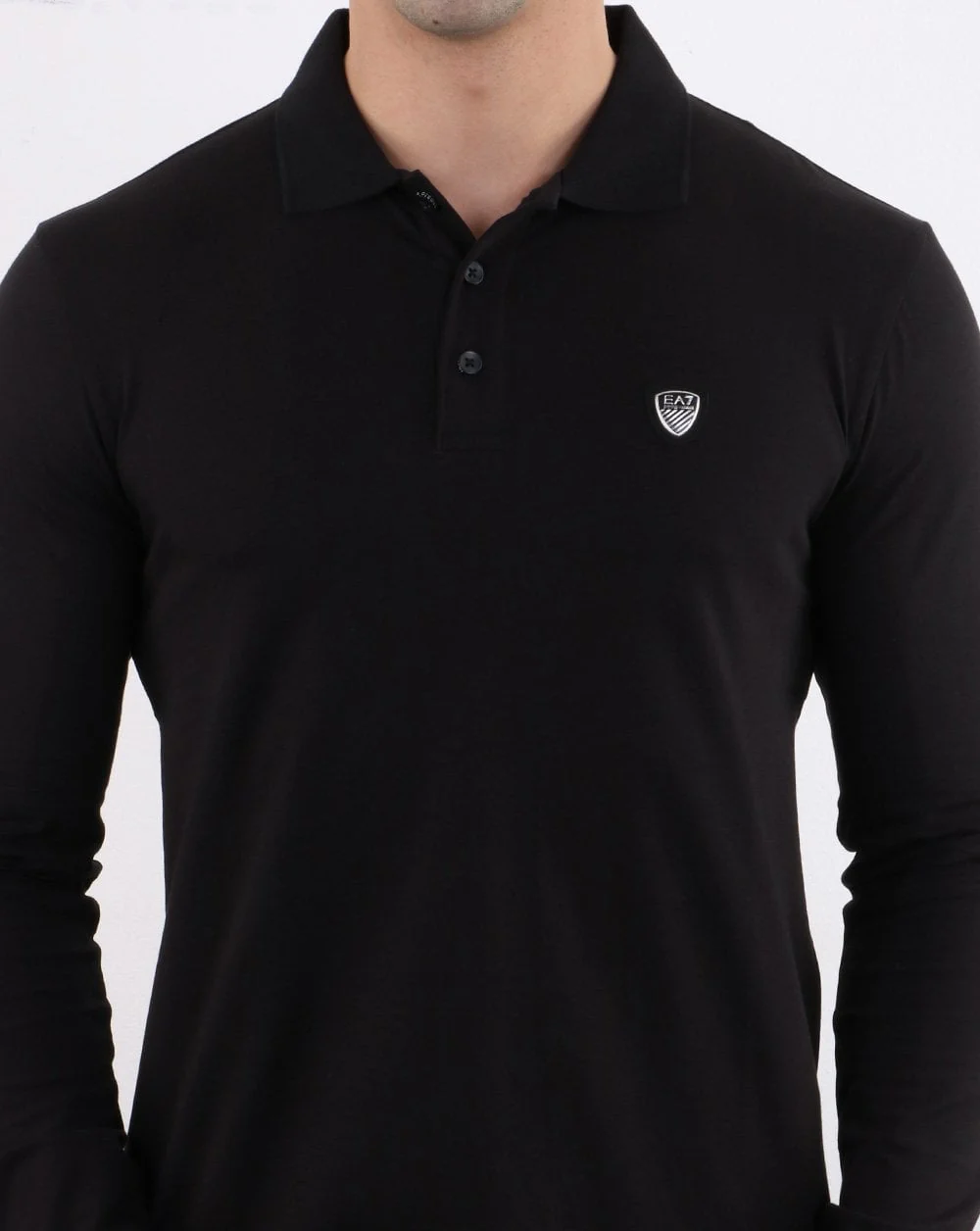Emporio Armani EA7 Polo Shirt Black - Image 4