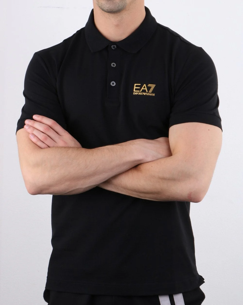 Emporio Armani EA7 Polo Shirt Black - Image 3