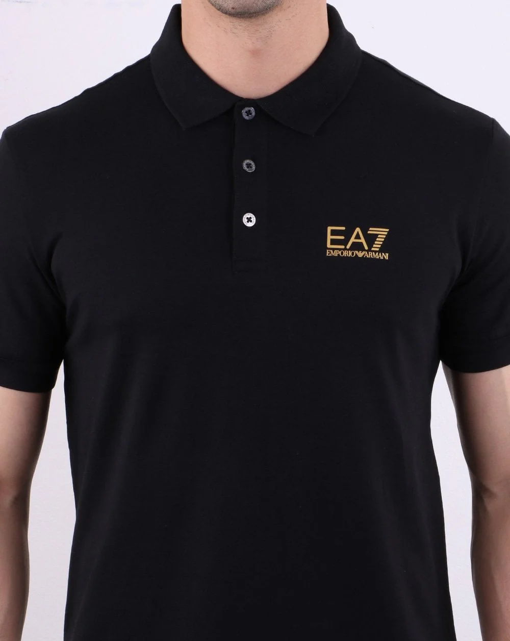 Emporio Armani EA7 Polo Shirt Black - Image 4