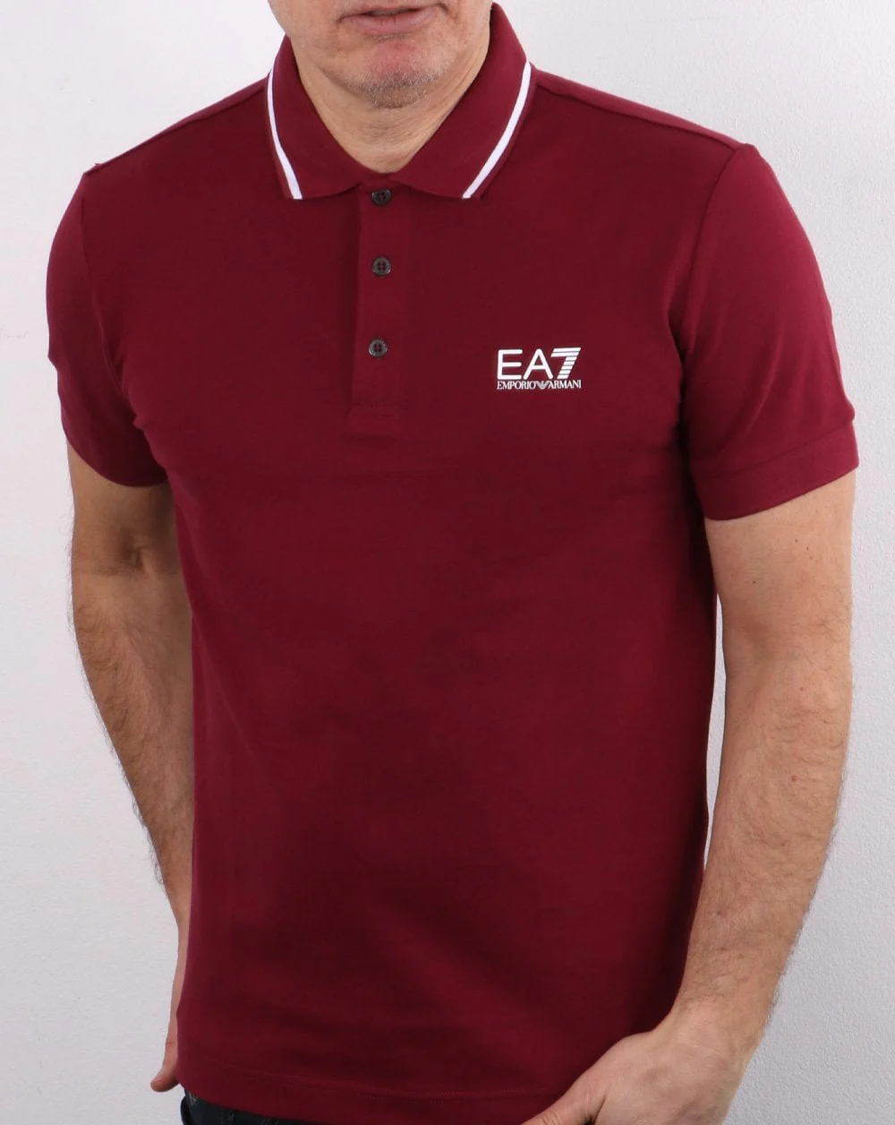 Emporio Armani EA7 Polo Shirt Dark Red