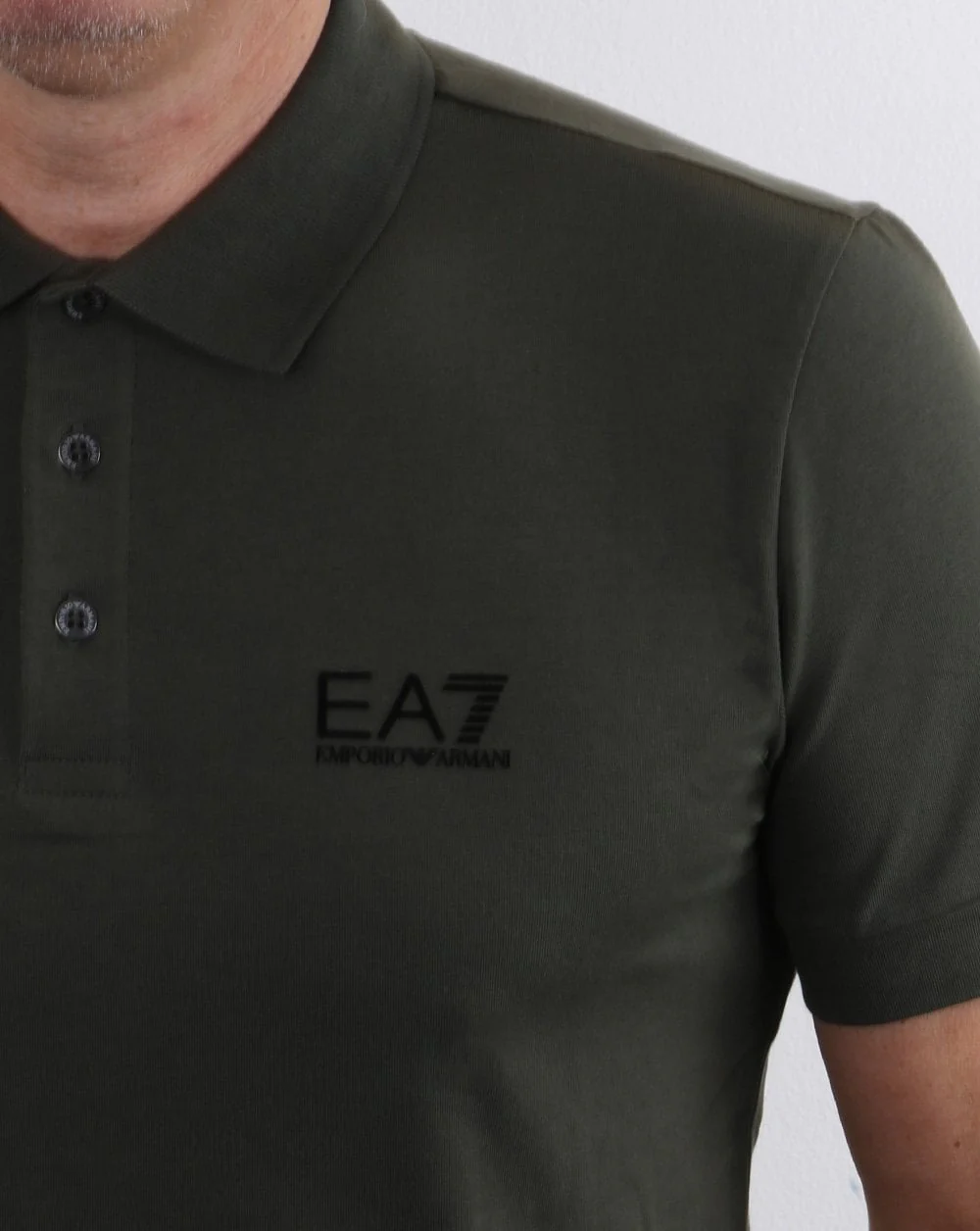 Emporio Armani EA7 Polo Shirt Khaki - Image 2