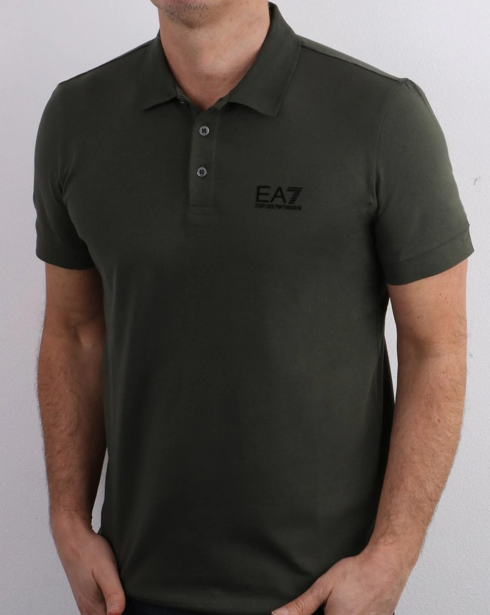 Emporio Armani EA7 Polo Shirt Khaki - Image 4