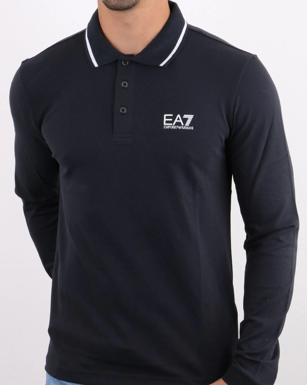 Emporio Armani EA7 Polo Shirt Navy Blue - Image 3