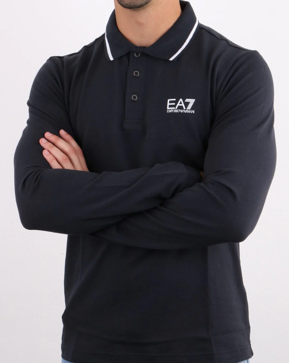Emporio Armani EA7 Polo Shirt Navy Blue - Image 4