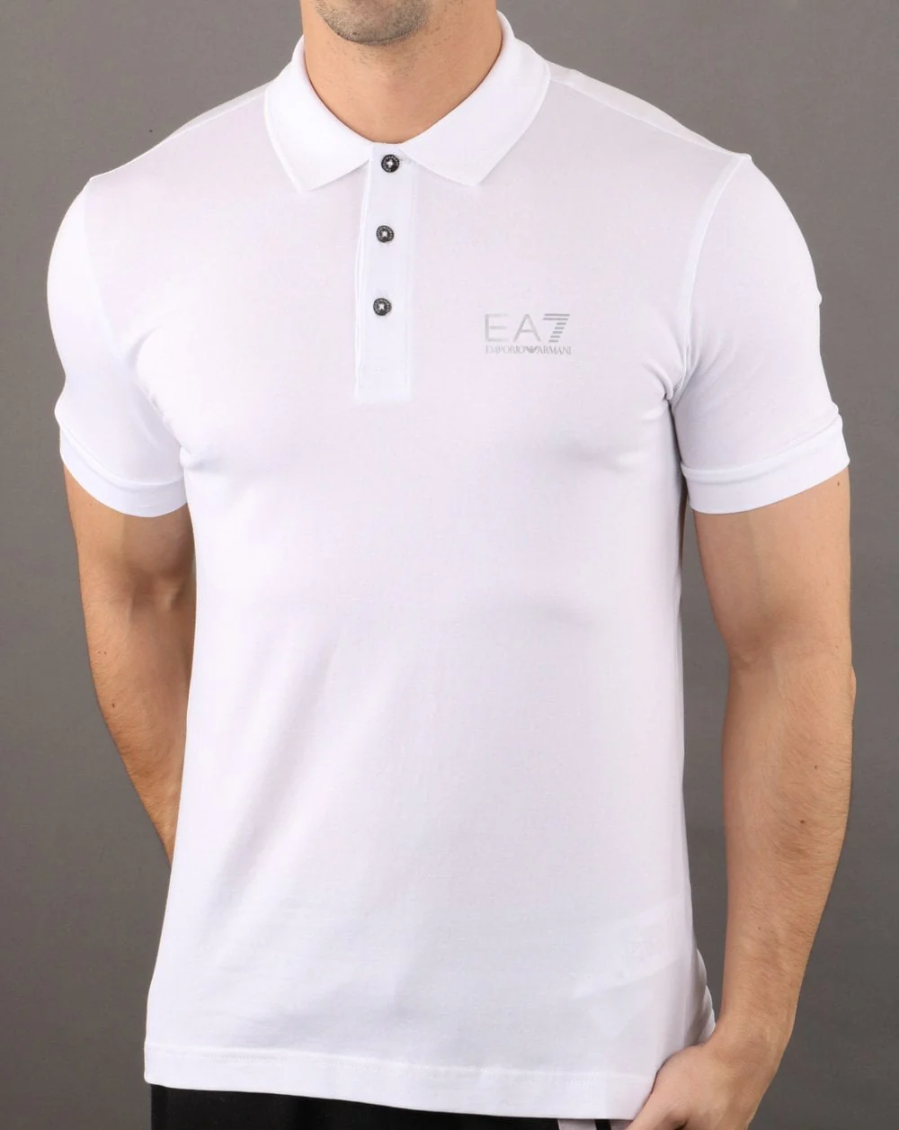 Emporio Armani EA7 Polo Shirt White - Image 2