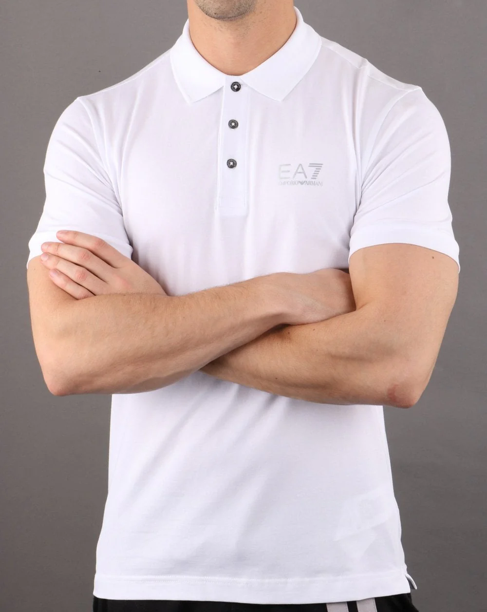 Emporio Armani EA7 Polo Shirt White - Image 3