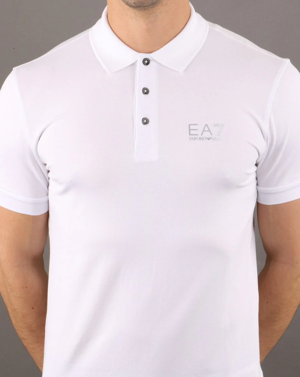 Emporio Armani EA7 Polo Shirt White - Image 4