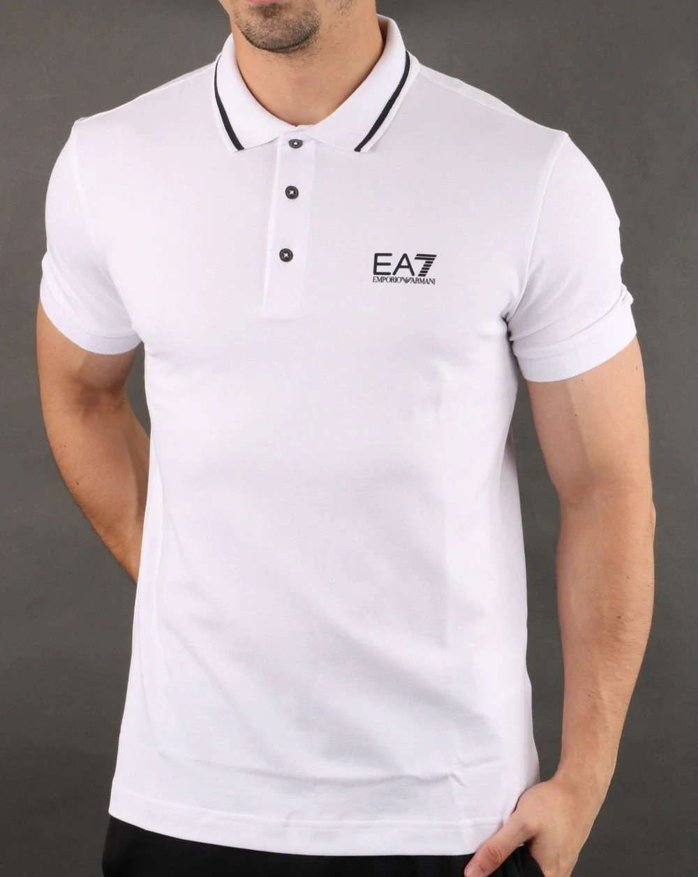 Emporio Armani EA7 Polo Shirt White - Image 2