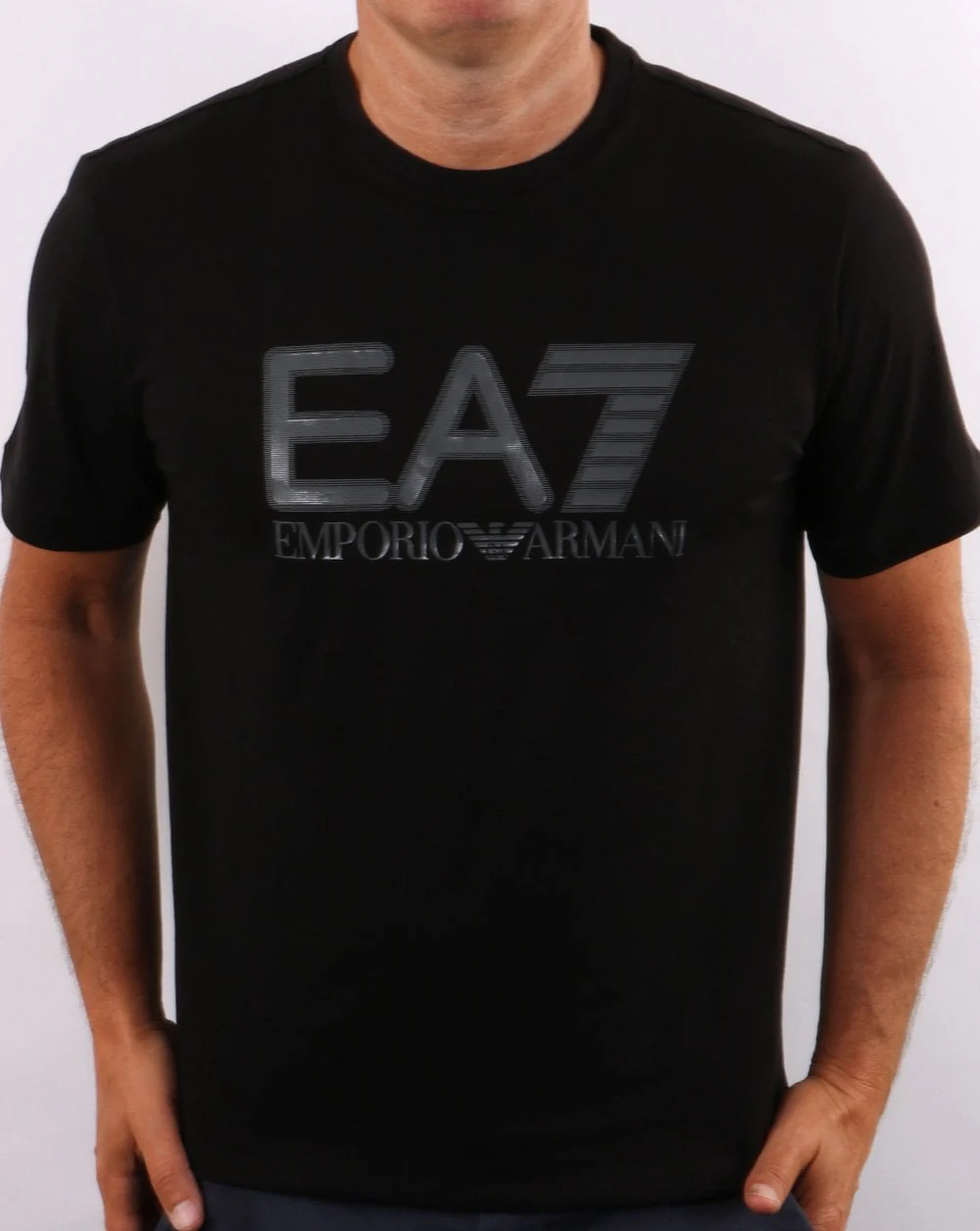 Emporio Armani EA7 T-shirt Black/Grey - Image 3