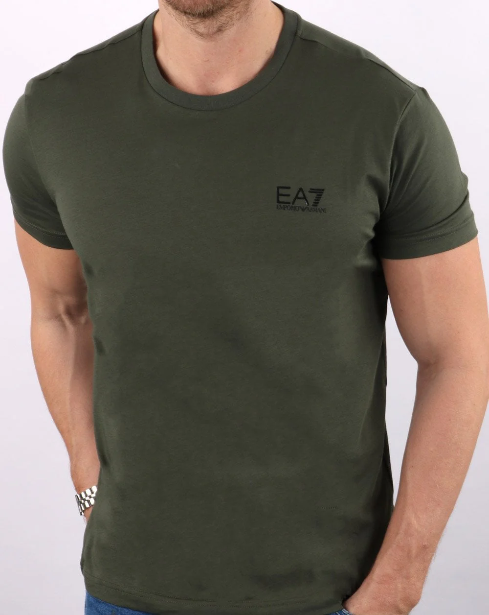 Emporio Armani EA7 T-shirt Khaki - Image 3