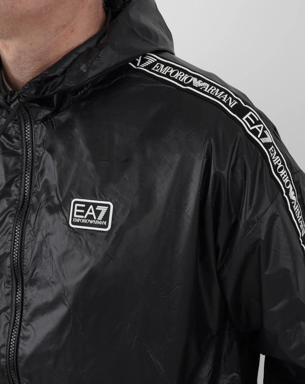 Emporio Armani EA7 Tape Logo Jacket Black - Image 2